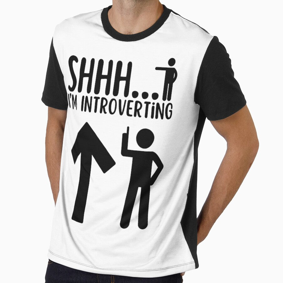 Shhh...I'm Introverting Funny Introvert T-Shirt by TeesForTease