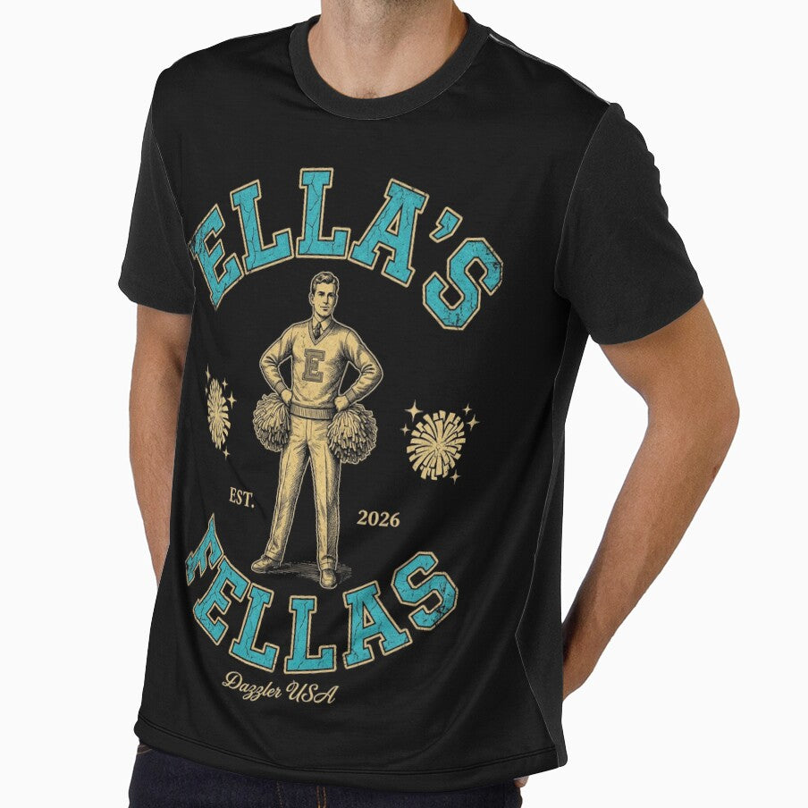 Ellas Fellas Vintage Cheer Dazzler USA Fan Shirt by SofenArt