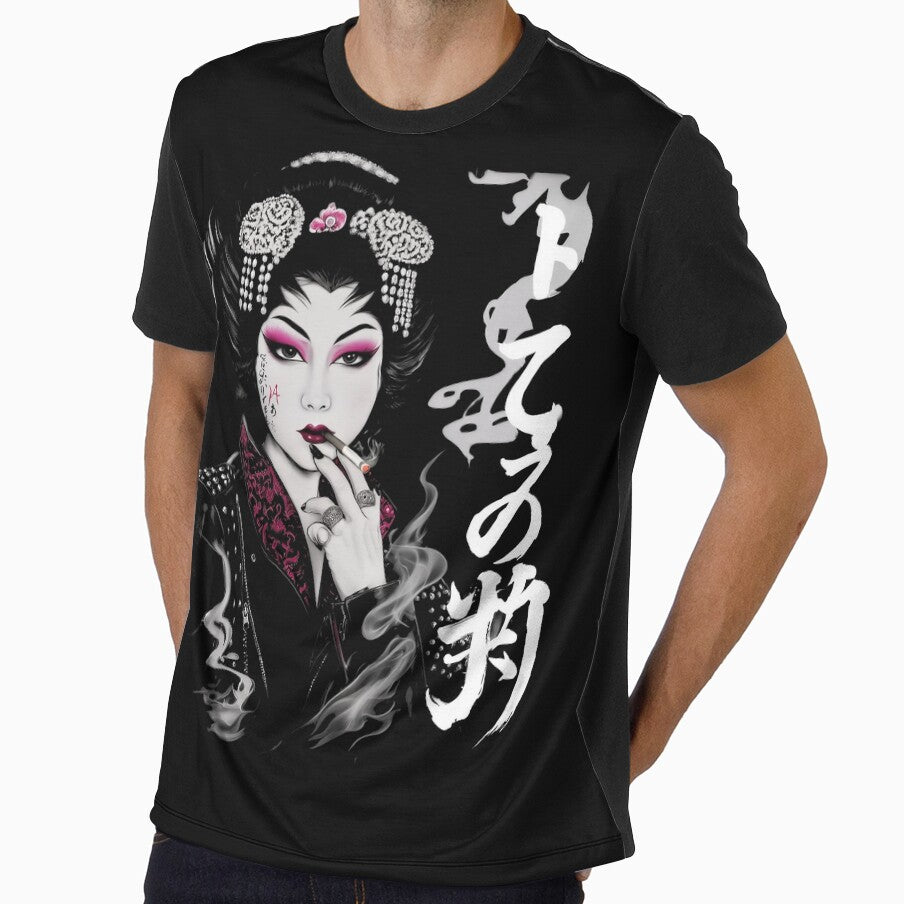 Cyberpunk Geisha | Japanese Style Design by Trike-G-Tees