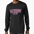 Eastbourne England Vintage Text Pink Print by sheilase