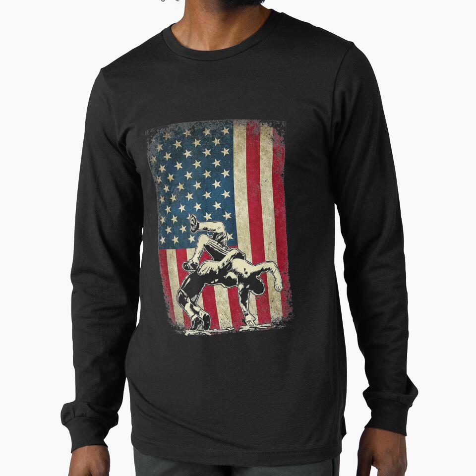 American Flag Wrestling Cool Usa Wrestle Gift For Fans by miann4