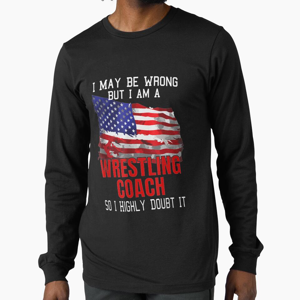 Wrestling Coach American Flag Patriotic Gift by gymat3