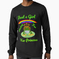 Just A Girl Waiting For Her Princess Frog Slogan Rainbow Top by brita797