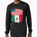 Half Mexican American Flag Vintage Mexico by dianev79