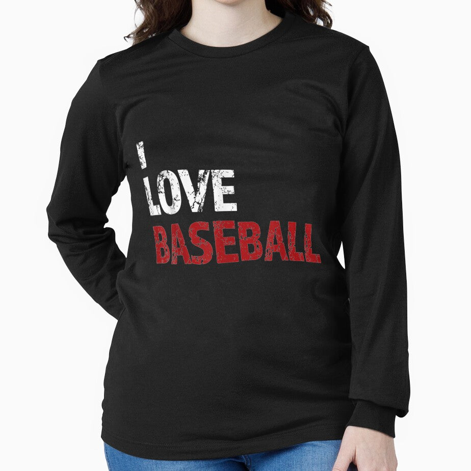I Love Baseball Text Vintage Distressed by manidala