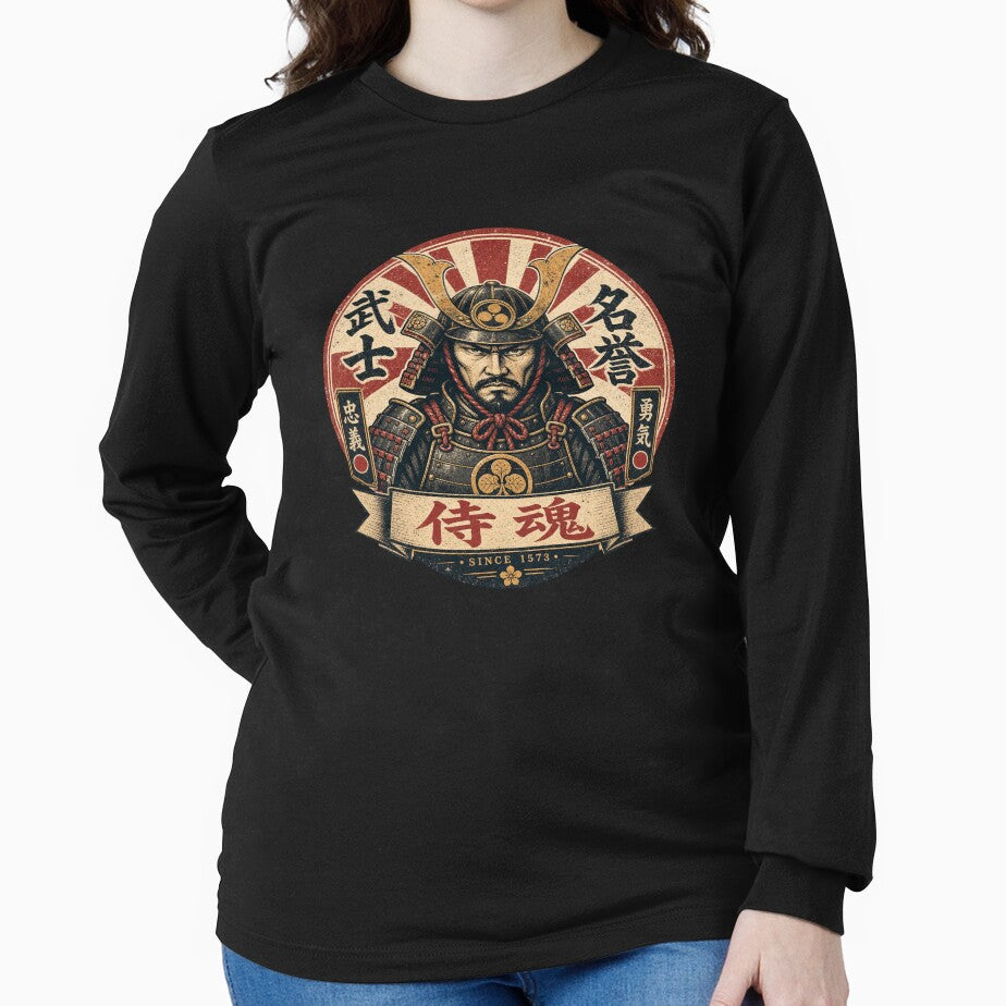 Vintage Japanese Samurai Warrior - Honor and Courage by Graphic Vibe Designs