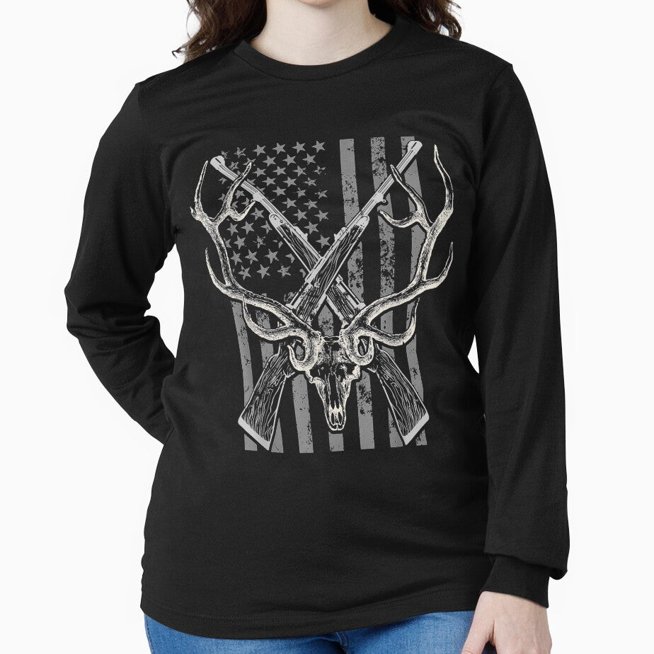 American Flag Deer Hunting Usa Vintage Gifts by vivanbess