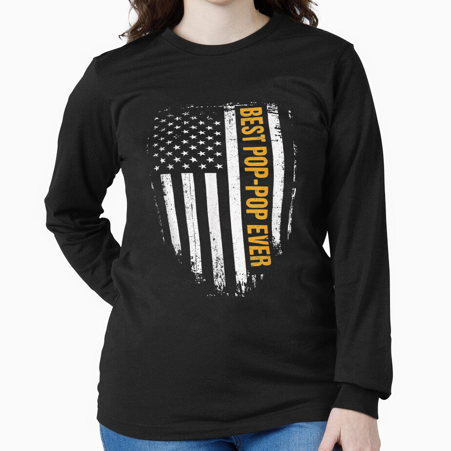 Vintage Best Pop Pop Ever American Flag Father's Day by beatabea