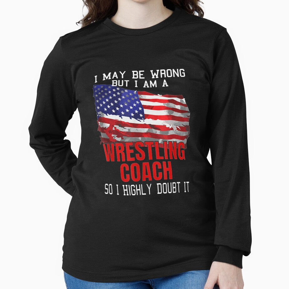 Wrestling Coach American Flag Patriotic Gift by gymat3