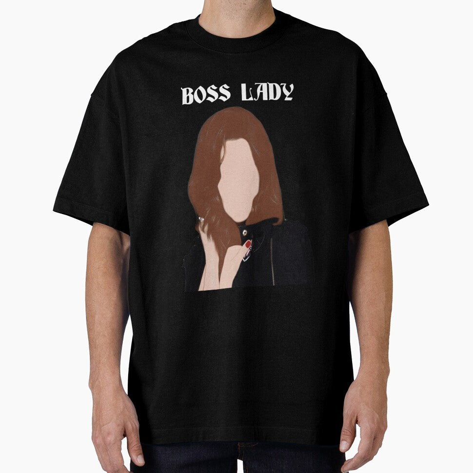 BOSS LADY Straight Text (WHITE) by uruadhikari1020