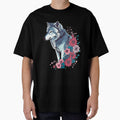Colorful Wolf With Flowers by hamishby