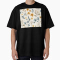 Gold and Blue Flower Pattern by ArtbyAiGallery