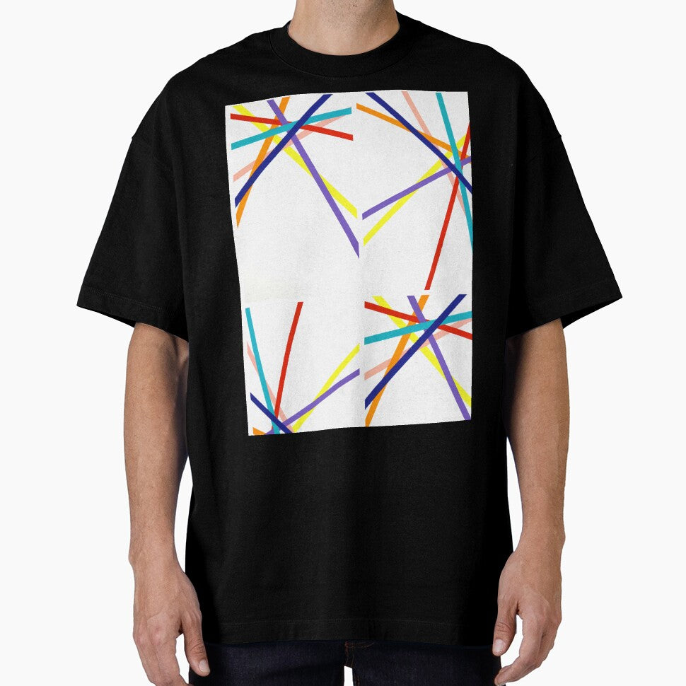 Colorful Abstract Lines Pattern by Kitslam Art
