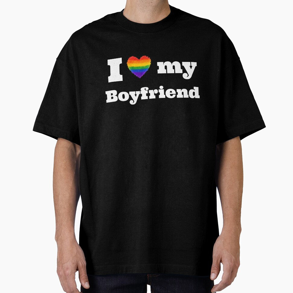 I Love My Boyfriend - Rainbow Pride Heart by PaTkA art