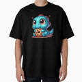 Kopie von blauer Dino mit Schokokeks by Toms Tee