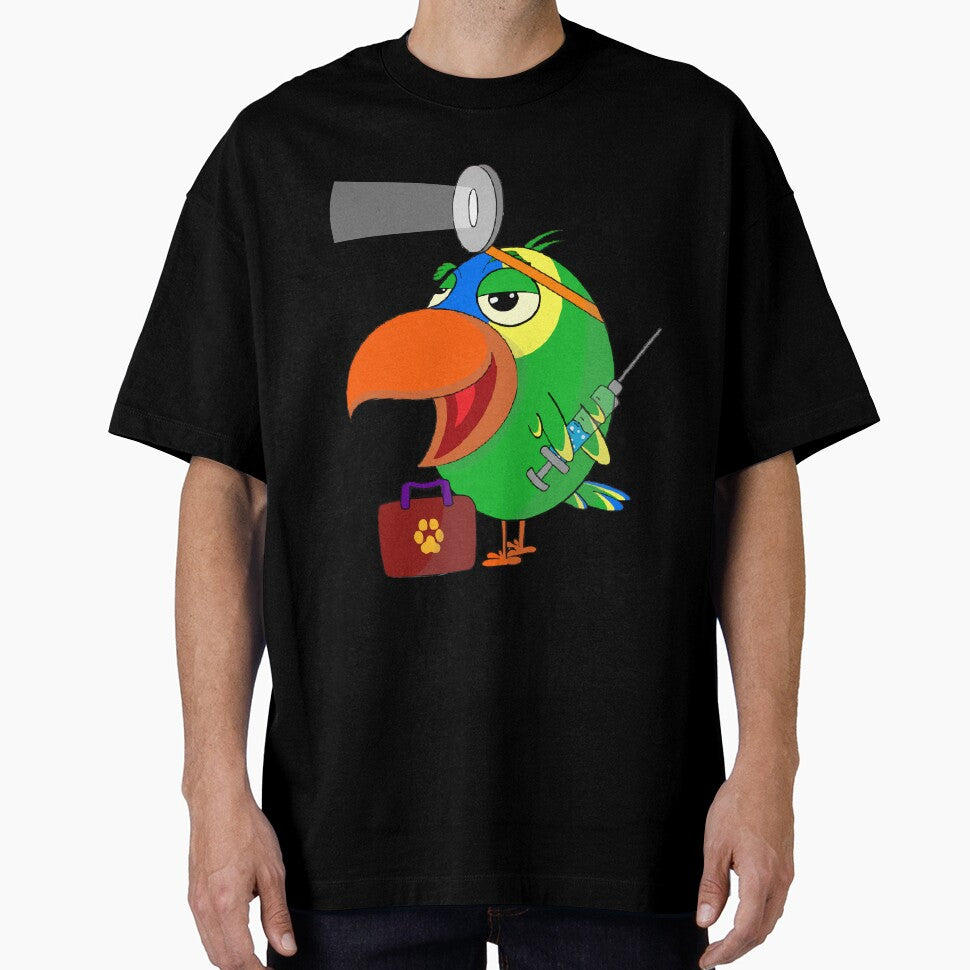 Funny parrot Amazon Parrot Vet - Parrot at work by YoshiArtDesign