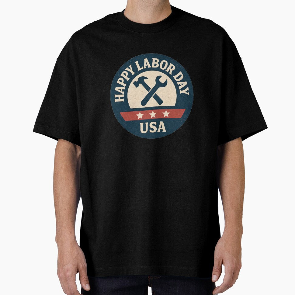 Happy Labor Day USA  – Vintage Retro American Day of Work by Tommy's Arts