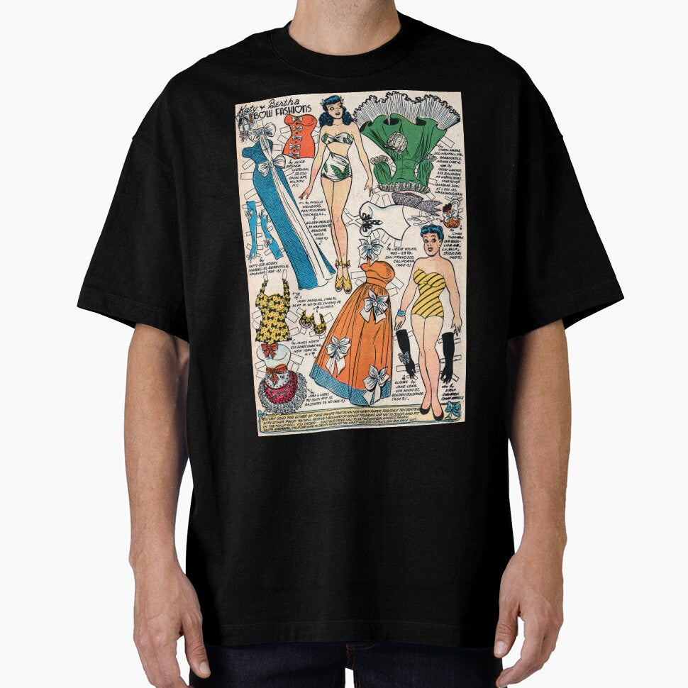 Katy and Bertha Bow Fashions (1954) - Vintage Paper Doll by SALON DES ARTS