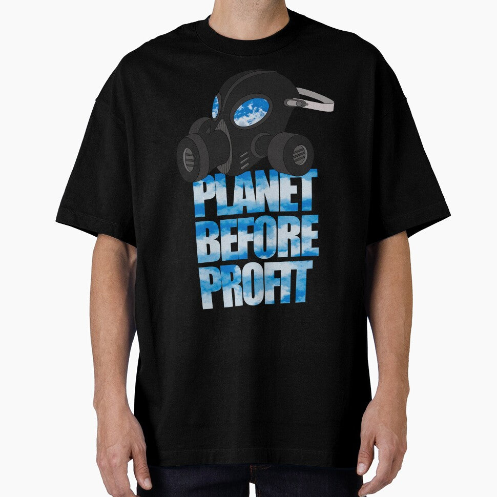 Planet before profit hand drawn mask artwork by Giovanni-c