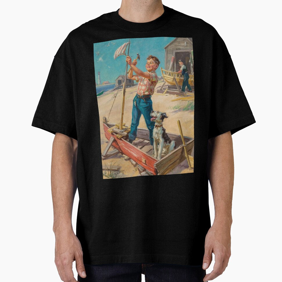 The Ship Builder (20th century) - Hy Hintermeister by SALON DES ARTS