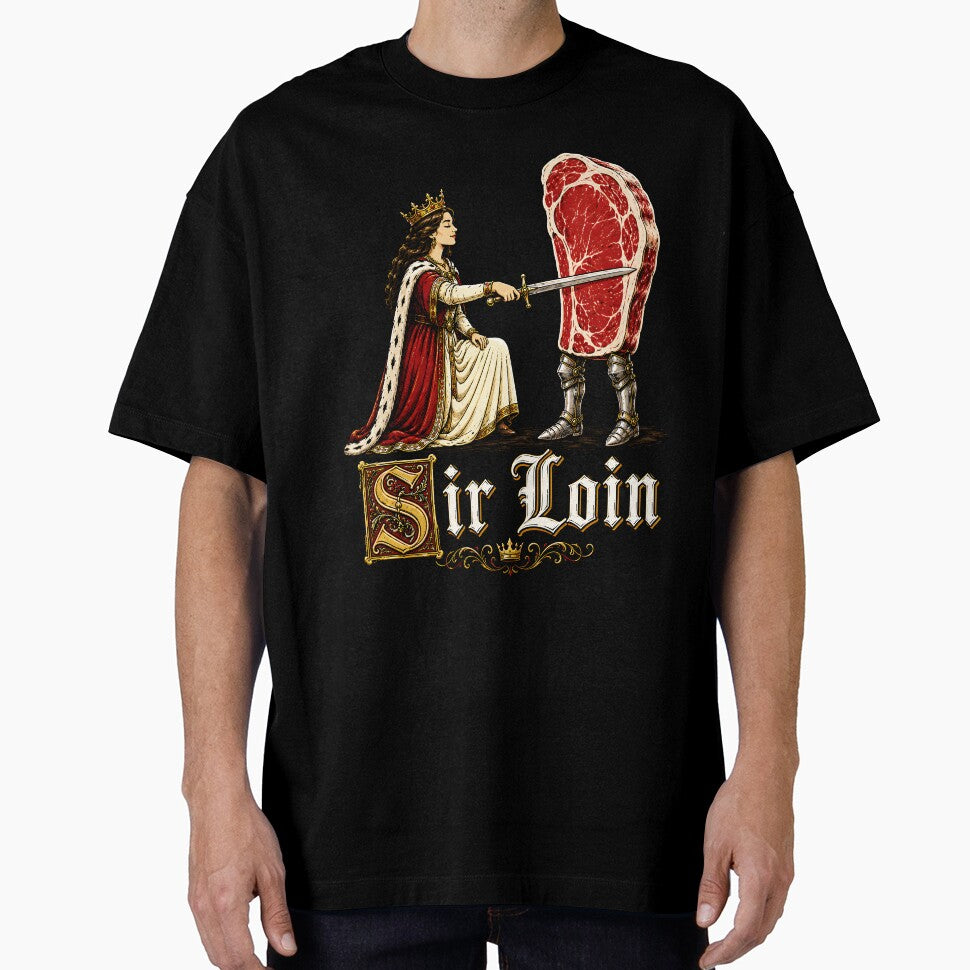 Sir Loin Funny Medieval Steak BBQ Grill Knight Humor by DesignsByAnett
