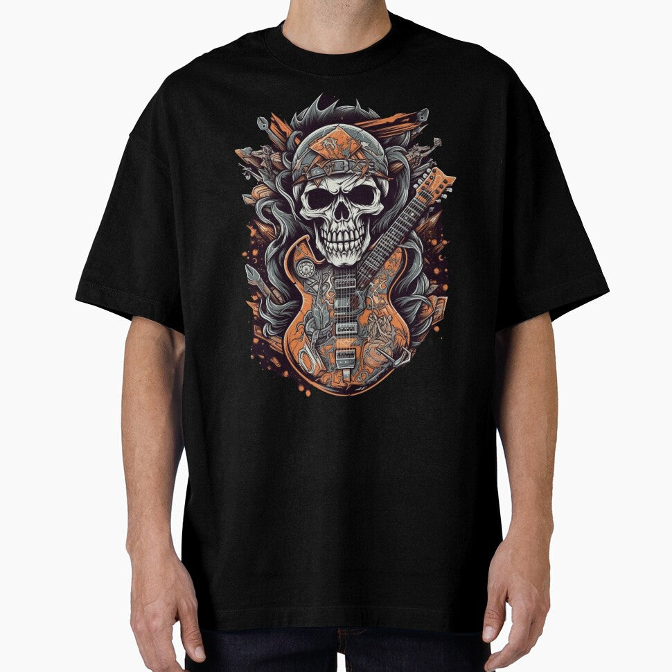 Amp Up Your Heavy Metal Skull and Guitar by PixelProphets