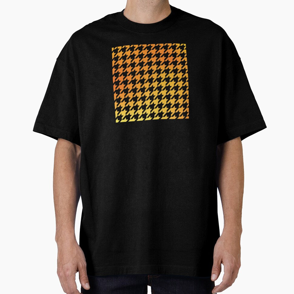 Houndstooth Pattern Yellow and Orange Golden Gradient by murialbezanson