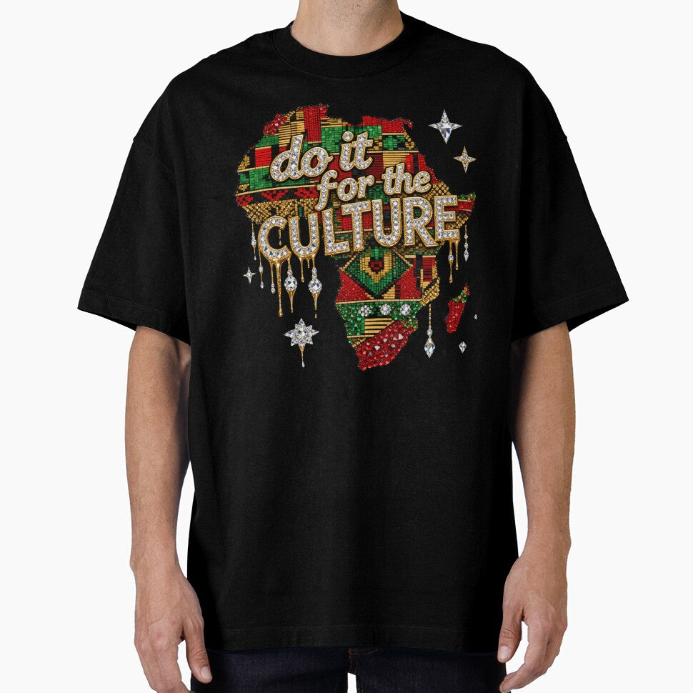 Juneteenth Do It For The Culture Rhinestone Africa Kente Tribal Gold Drip Design by Artifyo