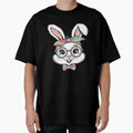 Cute Bunny Face Tie Dye Glasses Headband Happy Easter Day by Soleaani
