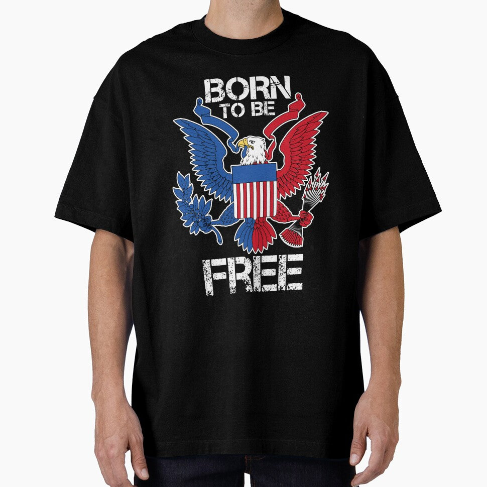 Born to be Free Vintage Eagle Flag US by mmos