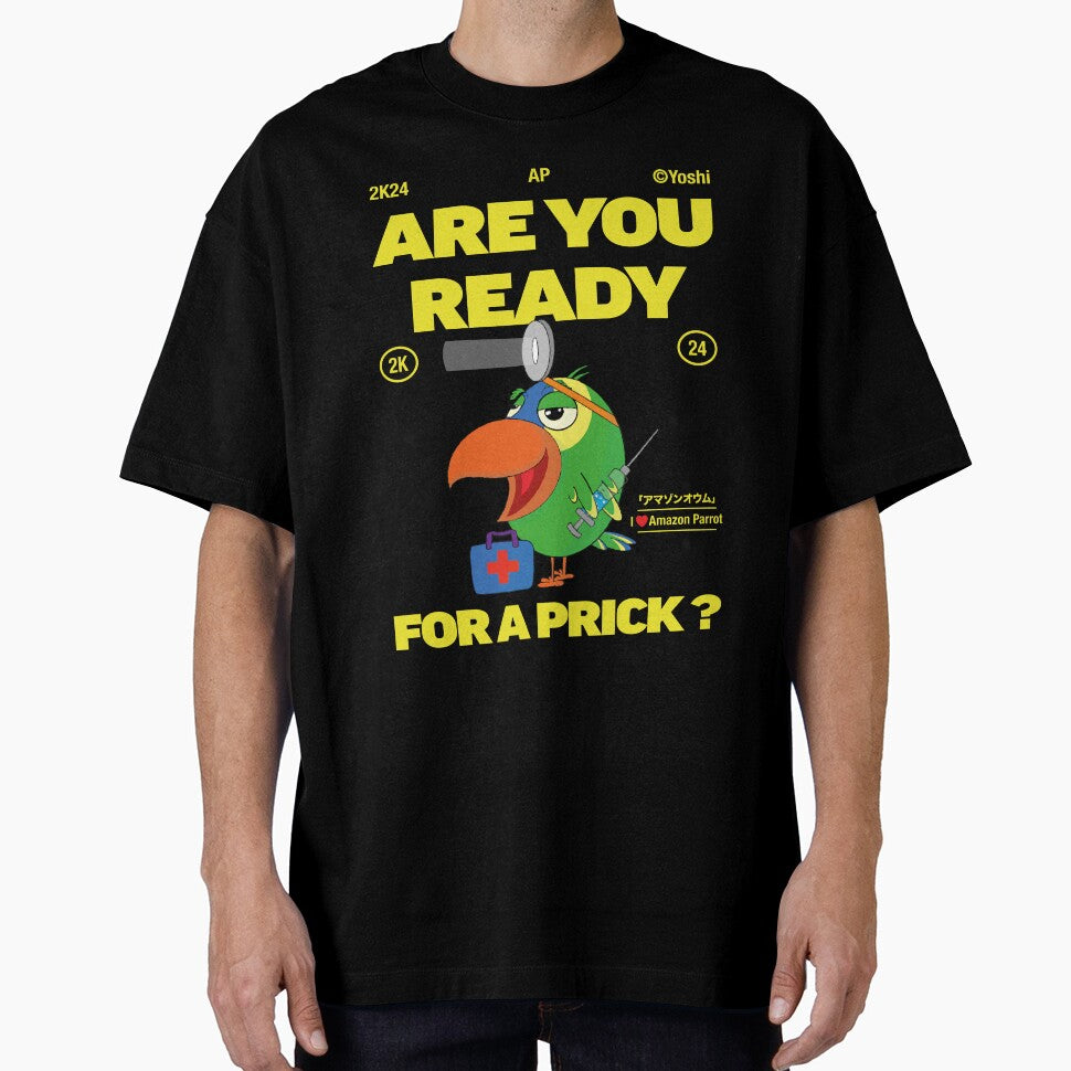 Funny Amazon parrot doctor - ARE YOU READY FOR A PRICK ? by YoshiArtDesign