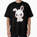 Angry Cute Bunny Kawaii Illustration ? | Chibi Rabbit PNG Design for Stickers, T-Shirts & Gifts by CozyPops
