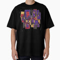 cityscape cubism poster colorful geometric abstract design by SmashingDeals