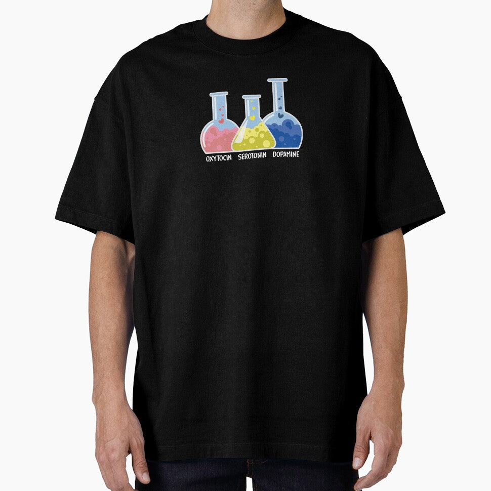 Test Tube Rack With Oxytocin, Serotonin, Dopamine by Abhishek Goldar