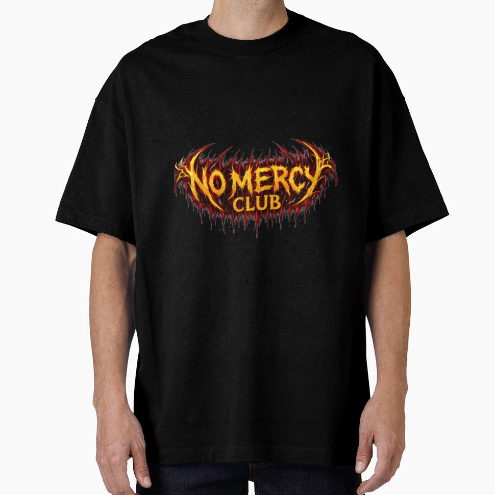 No Mercy Club – Fiery Gothic Metal Logo Design by bloomandbeads.eu