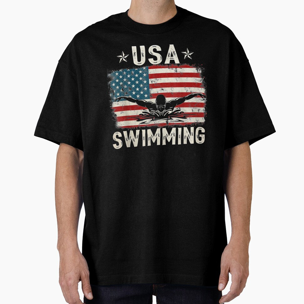 USA Vintage Swimming Team Retro Support USA by sikkilapa