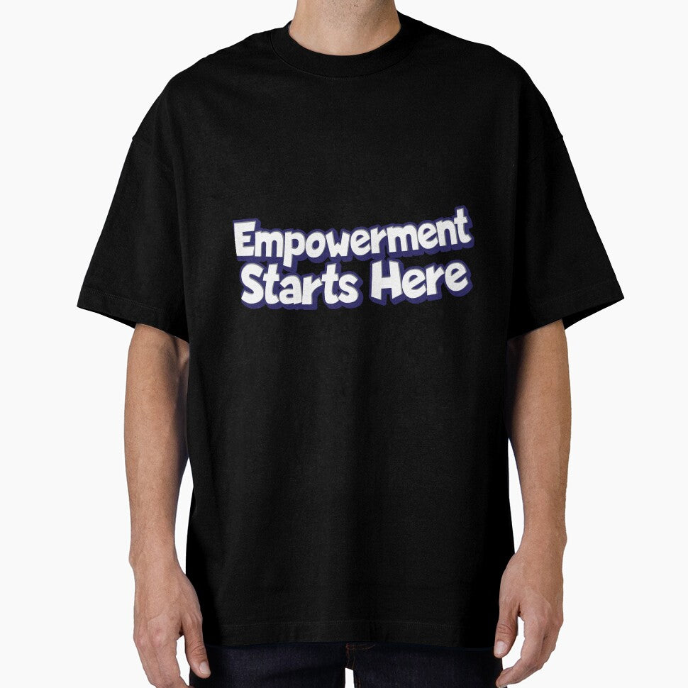 Empowerment Starts Here text Sicker by Sticktle