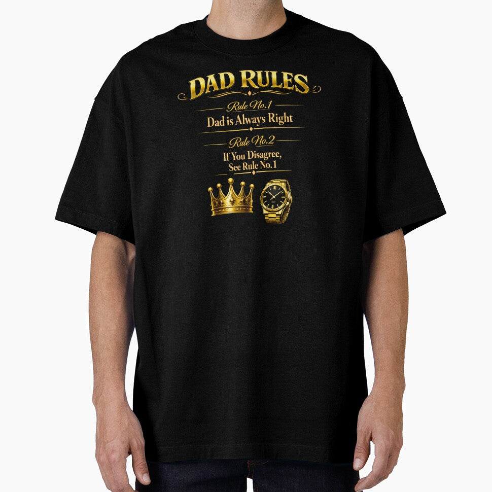 Funny Dad Rules Shirt - Dad is Always Right by MyWellbeing26