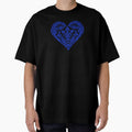 Valentine's Day Heart Boyfriend Girlfriend Blue Floral by SStarDesigns