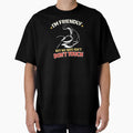 I'm Friendly But My Wife Isn't – Don’t Touch | Funny Husband Vintage T-Shirt by Magda-Creates