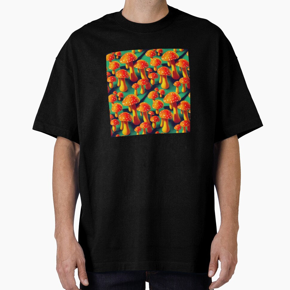 Trippy Orange Magic Mushrooms #6 by Unicorn Trainwreck