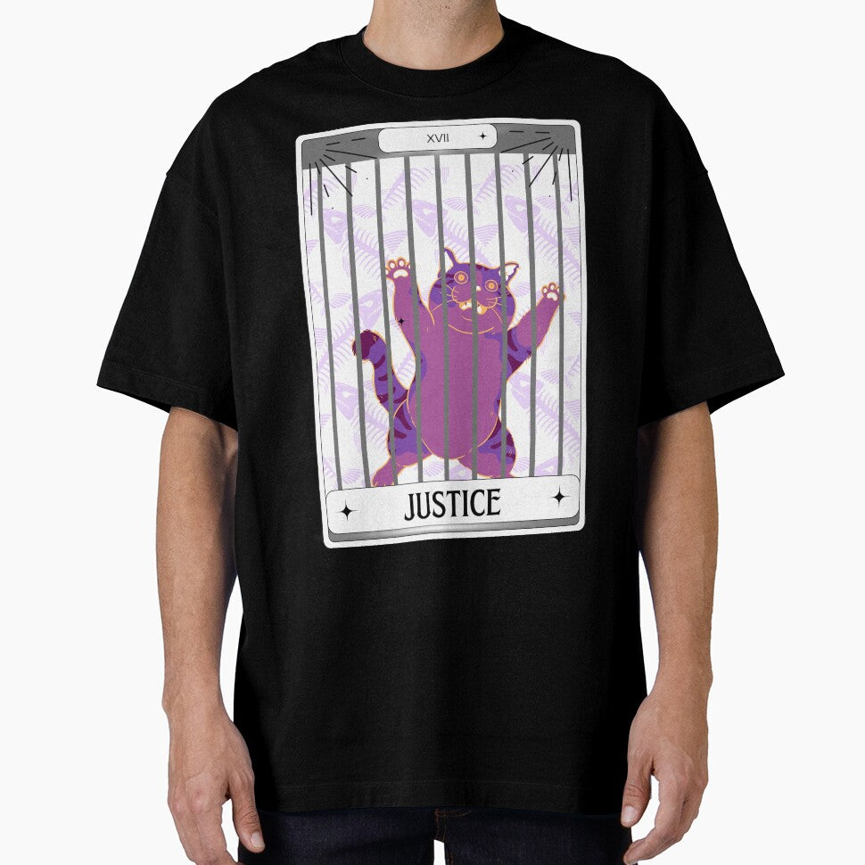 Tarot Card Cheshire Cat Justice by BettySpicer