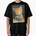 Vintage cat and coffee lovers wall art by JeffyThePuppet