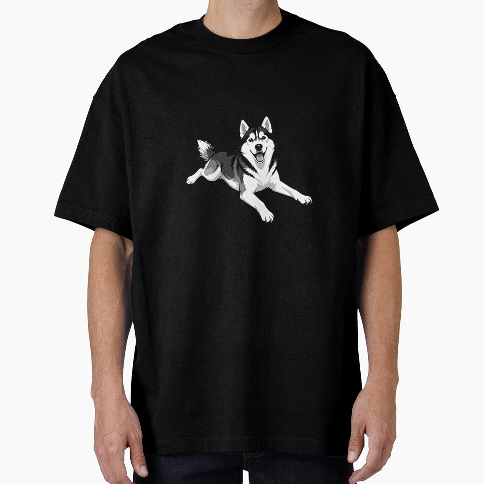 Funny Husky Dog T-Shirt by bassam86