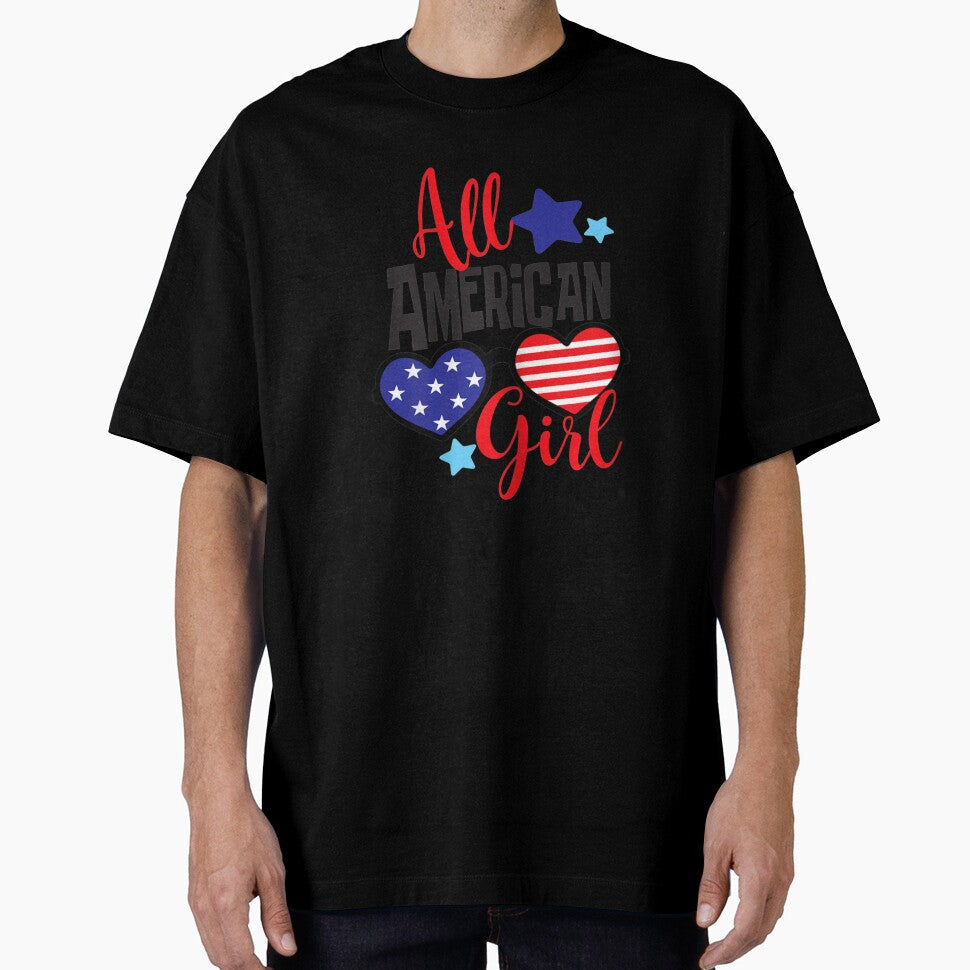 All American Girl Patriotic July 4th Fun T by Ramon-Hodges-48