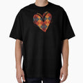 Valentine's Day Heart Boyfriend Girlfriend Orange Pattern by SStarDesigns