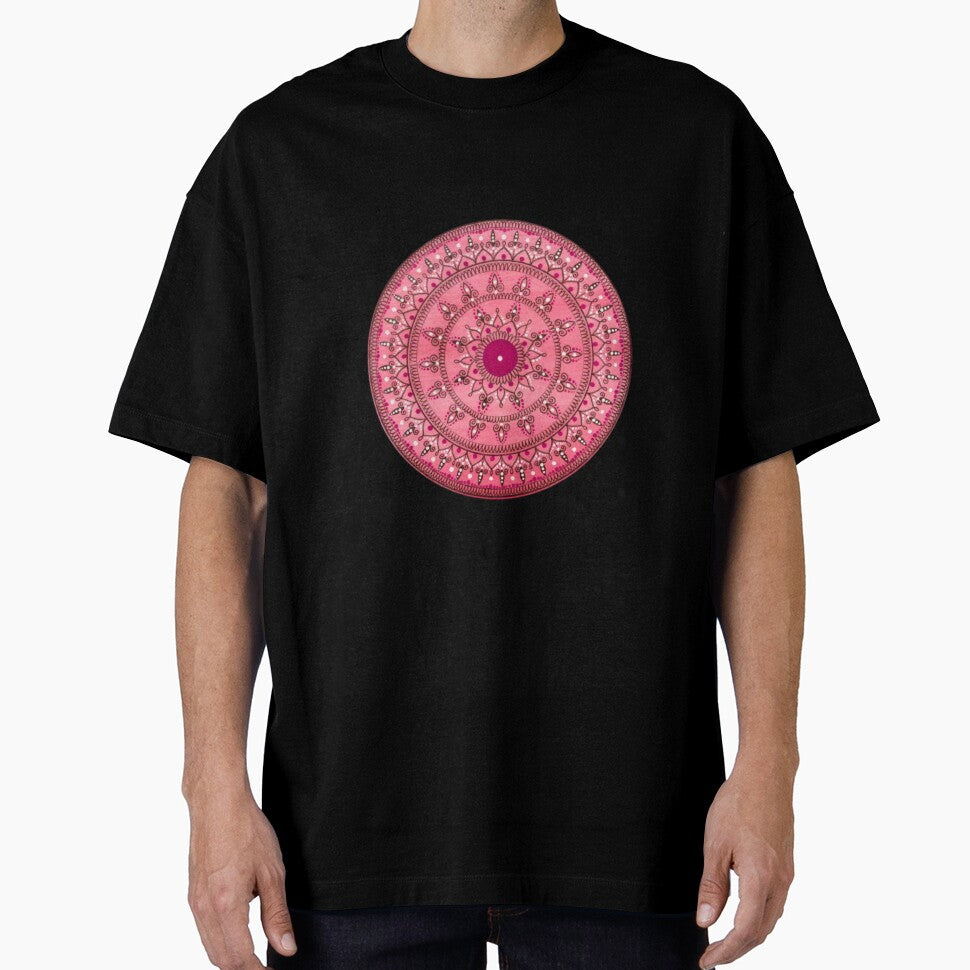 Hand Drawn Red Watercolour Mandala by Zedart