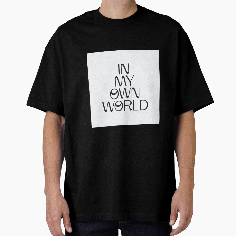 In My Own World Minimal Aesthetic Graphic T-Shirt by CozyCramStudio