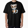 Kawaii Lemur Wearing a Hoodie by vasetti-press