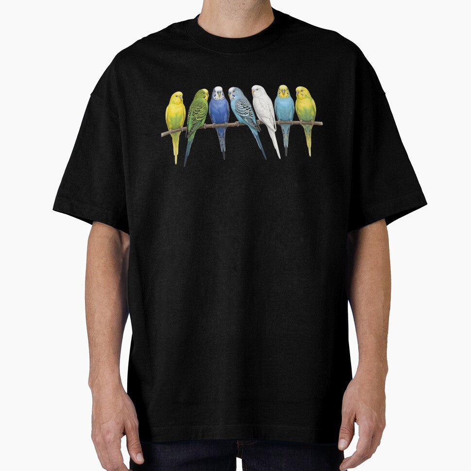 Funny Colorful Budgerigar Parrots Bird Lover by DoodleTortle
